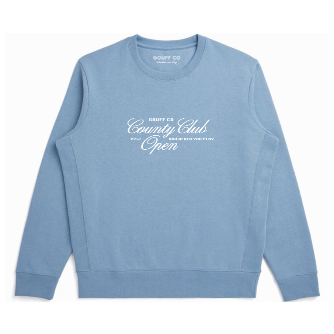 COUNTY CLUB OPEN HEAVYWEIGHT ORGANIC BRUSHED CREW SWEATSHIRT