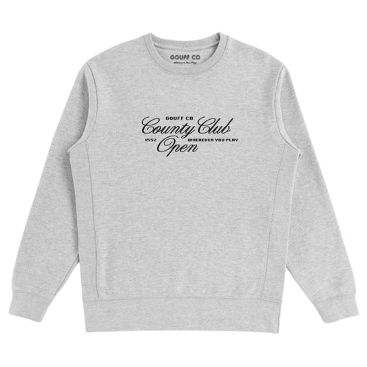 COUNTY CLUB OPEN HEAVYWEIGHT ORGANIC BRUSHED CREW SWEATSHIRT